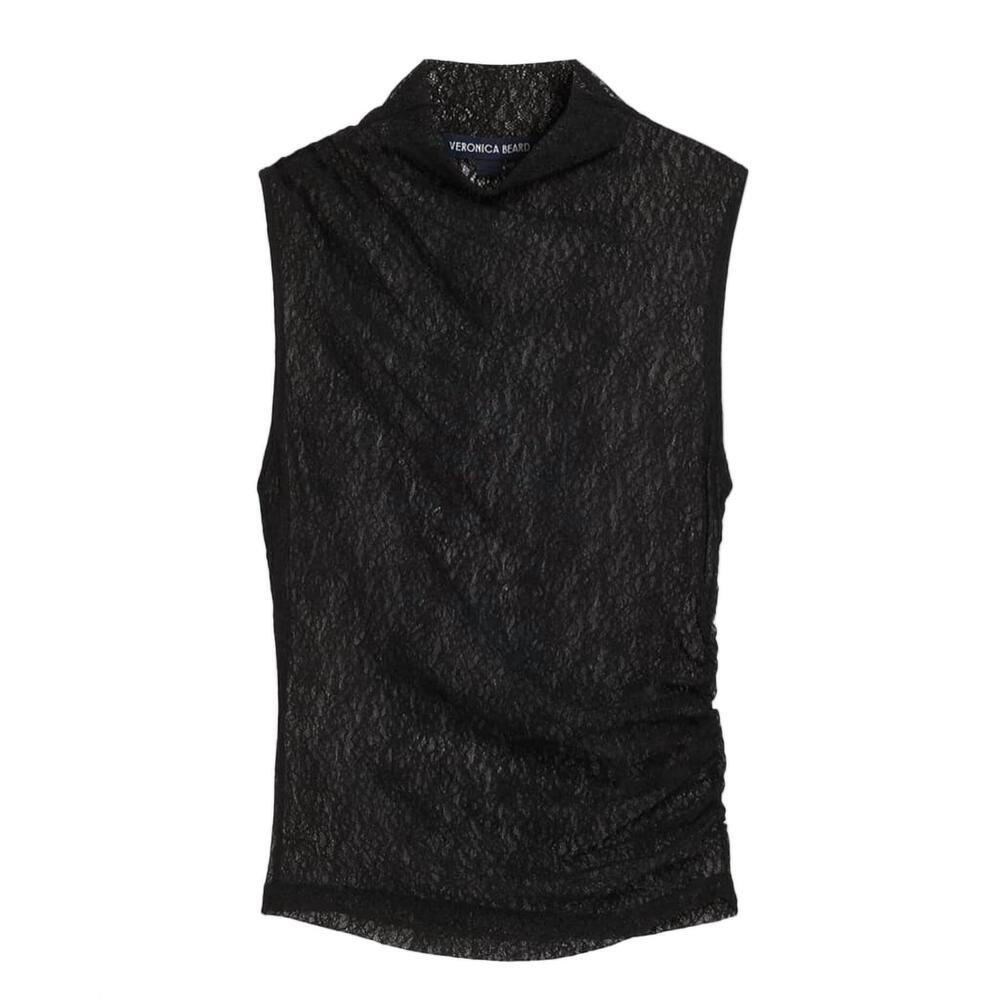 NEW VERONICA BEARD mylie lace sleeveless top in black - Picture 7 of 7